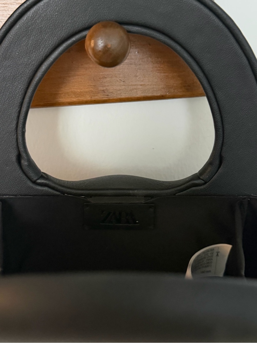 Zara Mini Black Rounded Handle Bag - Picture 3 of 5
